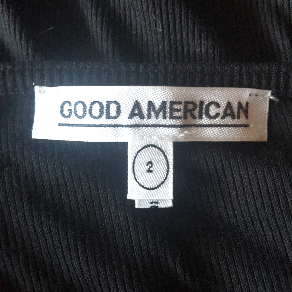 Good American | The Daynight Long Sleeve Wrap Dress in Black Size 2 - Picture 7 of 9